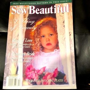 Vintage 1997 Sew Beautiful Heirloom Arts Book includes Christening Gown Pattern